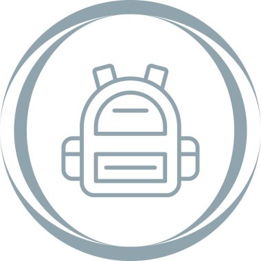 sırt çantası simgesi web basit illüstrasyon