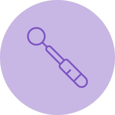 Diş aynası. Web simgesi basit illüstrasyon