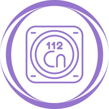 Periyodik tablonun kimyasal elementinin web illüstrasyonu