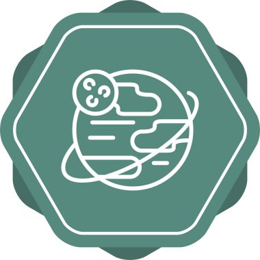 Gezegen simge vektör çizim 