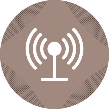 Kablosuz. Web simgesi basit illüstrasyon