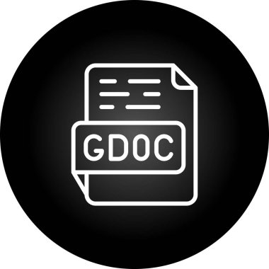 Gdoc file icon, document icon, vector illustration  clipart