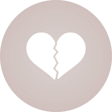 Kırık kalp ağı simgesi, vektör illüstrasyonu