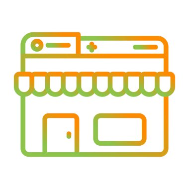 Etrade web simgesi vektör illüstrasyonu