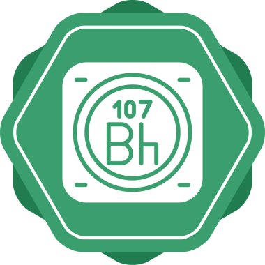 Periyodik tablonun kimyasal elementinin web illüstrasyonu