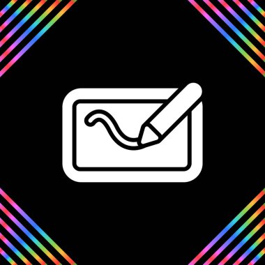 Dijital çizim defteri. vektör illüstrasyonu