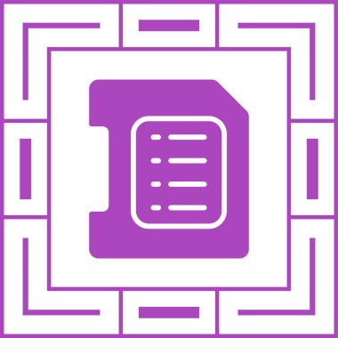 Sd Card web simgesi, basit vektör illüstrasyonu