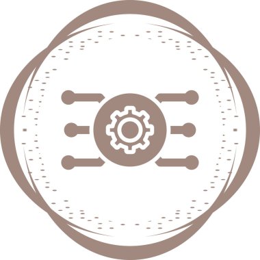 Beyaz Arkaplanda Ağ Yapılandırma Simgesi 