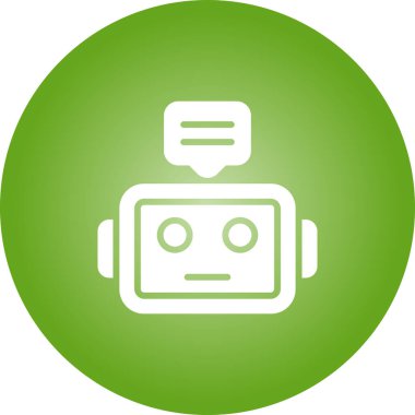 Chatbot 'lar. Web simgesi basit illüstrasyon