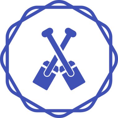 Kürekler simge vektör illüstrasyonu