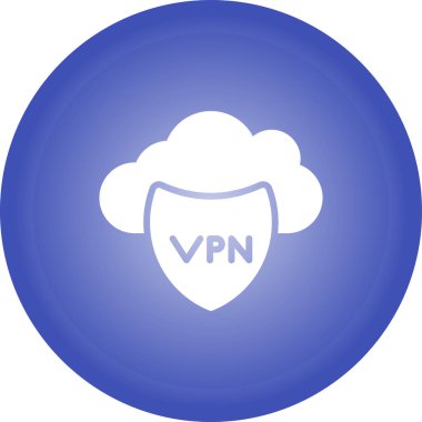 VPN simge vektörü. Sanal Özel Ağ simgesi. İnternet Güvenliği VPN Kavram Simgesi