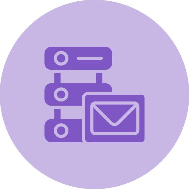 SMTP Sunucu Web simgesi, basit illüstrasyon