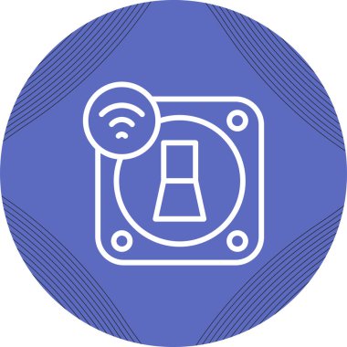 Akıllı Işık Anahtarı Simgesi, Renkli Vektör İllüstrasyonu