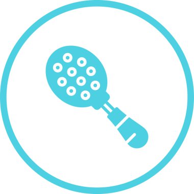 Slotted Spoon simgesi tasarımı. vektör illüstrasyonu.