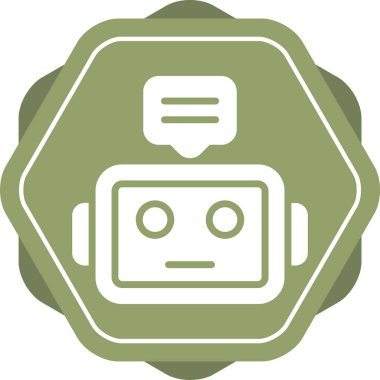 Chatbot 'lar. Web simgesi basit illüstrasyon