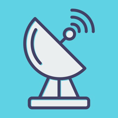 Radar. Web simgesi basit illüstrasyon