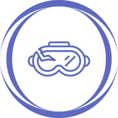 vr kulaklık simgesi, web basit illüstrasyon