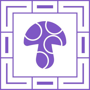 Mantar. Web simgesi basit illüstrasyon 