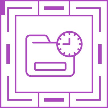 Belge Geçmişi ikon vektör illüstrasyonu