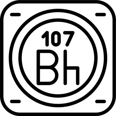 Periyodik tablonun kimyasal elementinin web illüstrasyonu