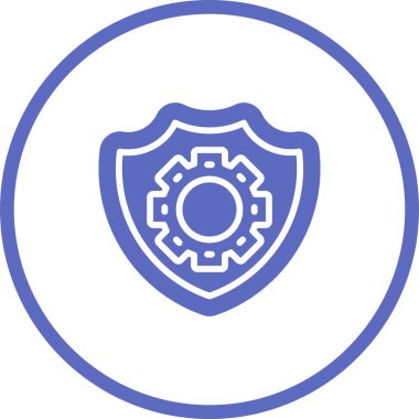 Kalkanın basit vektör simgesi, güvenlik kavramı