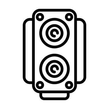 Müzik köşesi. Web simgesi basit tasarım