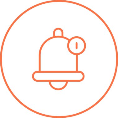 Anımsatıcı çan simgesi, vektör illüstrasyonu basit tasarım