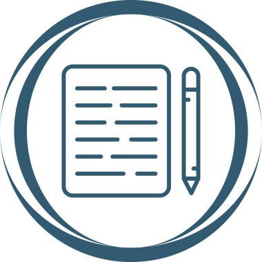 Belge Düzenleme simgesi, vektör illüstrasyonu basit tasarım