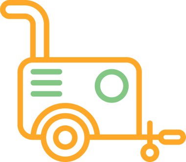 Vektör illüstrasyonu, Hava kompresörü simgesi element arkaplanı          