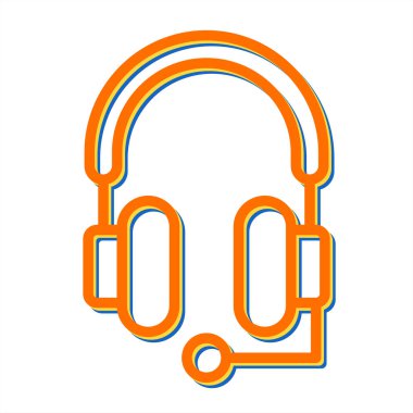 Stüdyo Kulaklıkları web simgesi, vektör illüstrasyonu