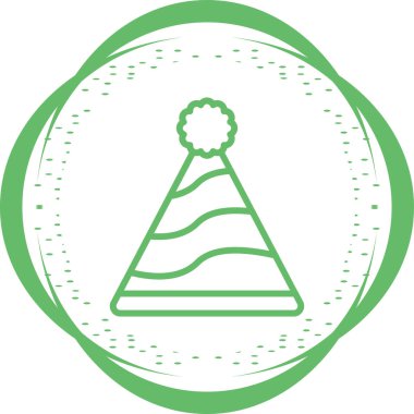Parti şapkası modern simgesinin vektör illüstrasyonu 