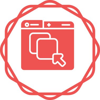 Grafik Tasarım Web simgesi vektör illüstrasyonu