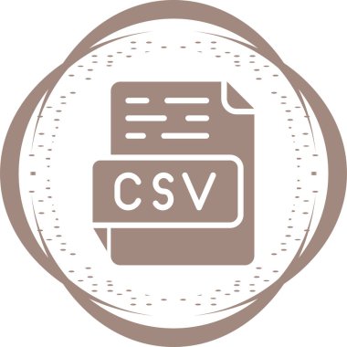 CSV web simgesi, basit illüstrasyon