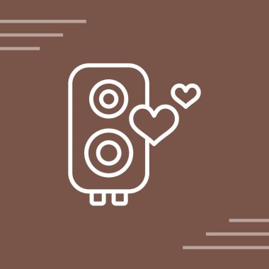 Aşk müziğinin vektör çizimi