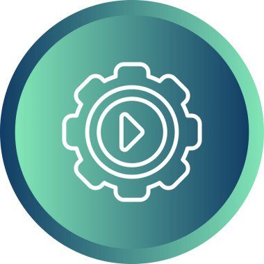 dişli web simge vektör çizim 