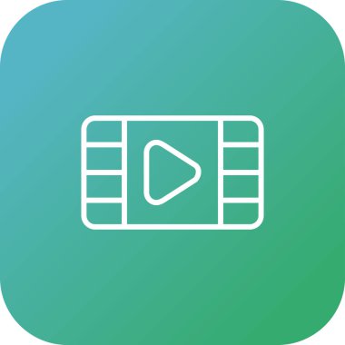 Çokluortam Oynatıcı vektör simgesi, vektör illüstrasyonu