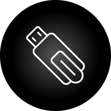usb flash disk simgesinin vektör çizimi 