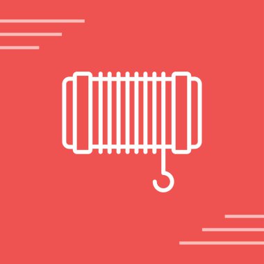 Halatı çeken kablo. Web simgesi basit illüstrasyon