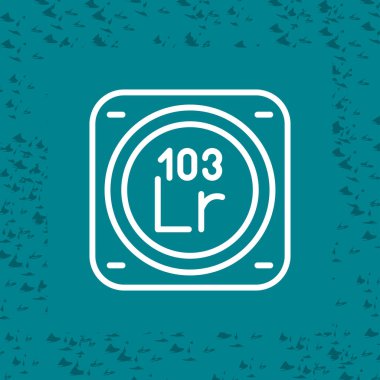 Kimyasal Element Web simgesi vektör çizimi