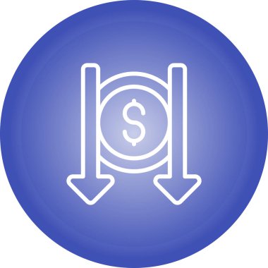 maliyet web simgesi vektör illüstrasyonu