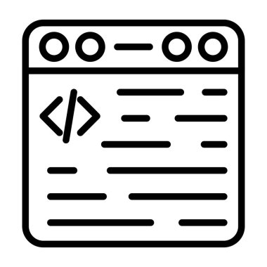 Web tarayıcı simgesi, vektör illüstrasyonu basit tasarım