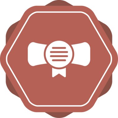 Diploma simgesi, vektör illüstrasyonu basit tasarım