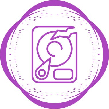 Sabit disk vektör simgesi. Sabit disk sürücüsü düz işareti. 