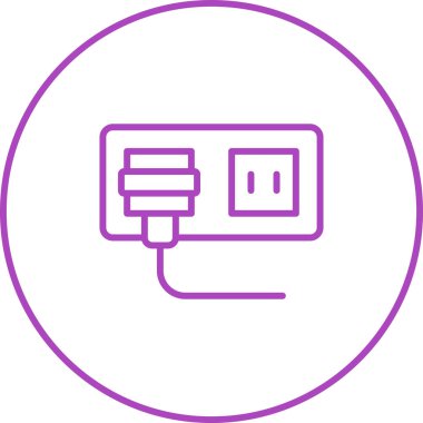 soket simgesi web basit illüstrasyon