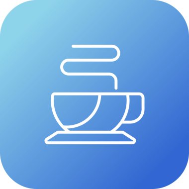 kahve fincanı web simgesi, basit vektör illüstrasyonu