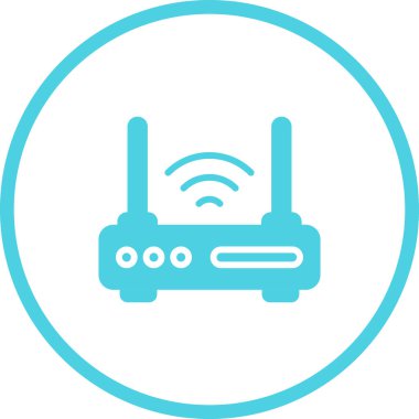 WiFi yönlendirici kutsal kişilerin resmi, vektör çizim     