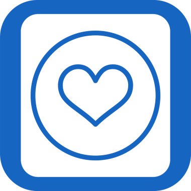 Kalp. Web simgesi basit illüstrasyon 