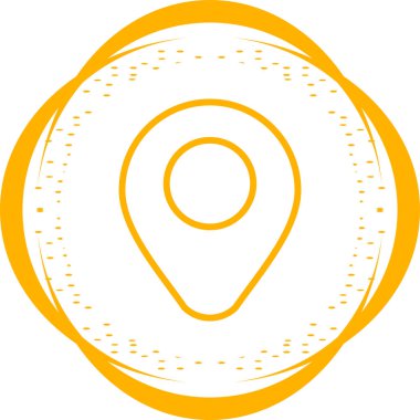 Konum simgesi. Yer tutucu nokta sembolü. Vektör illüstrasyonu 