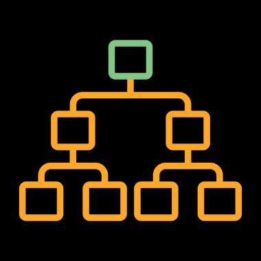 Karar ağaçları. Web simgesi basit illüstrasyon