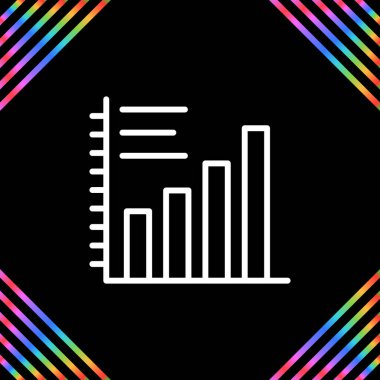 Çubuk Grafik simgesi, vektör illüstrasyonu basit tasarım